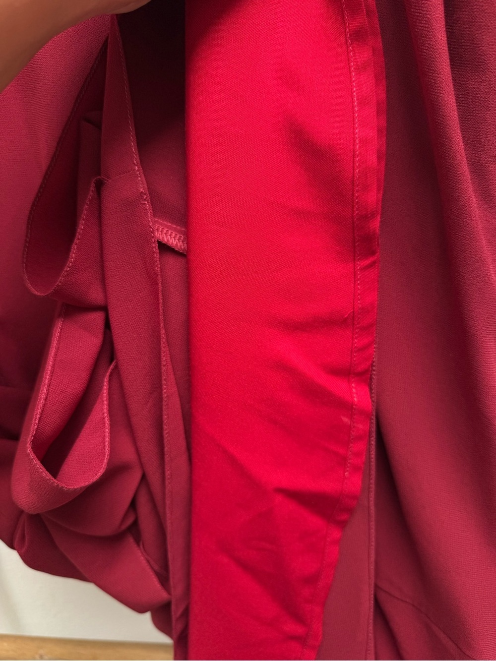 La Vie Delight Great Gatsby Dress Sleeveless Tiered Midi Dress in Wine Red M - Picture 9 of 12